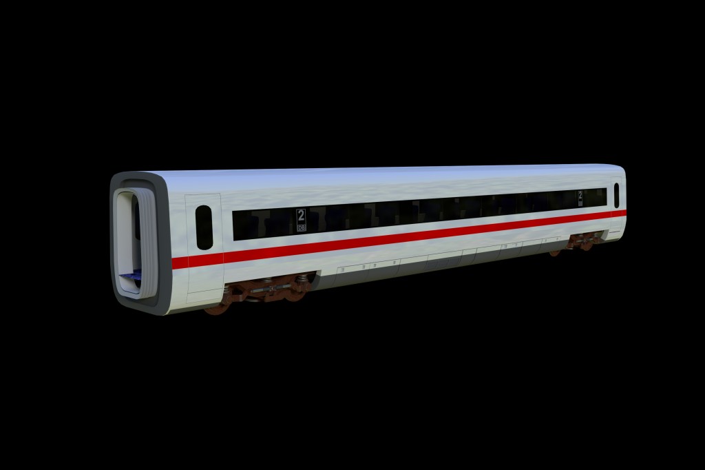 ICE2 Train carriage with interior and rigged doors preview image 1